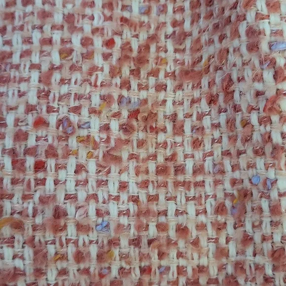 J. Crew Daphne Top Coat Italian Tweed Guava Pink Size 12 - Picture 11 of 11